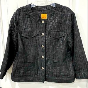 Ruby Rd. Black Jacket with Silver buttons - 2 actual pockets - Size 12